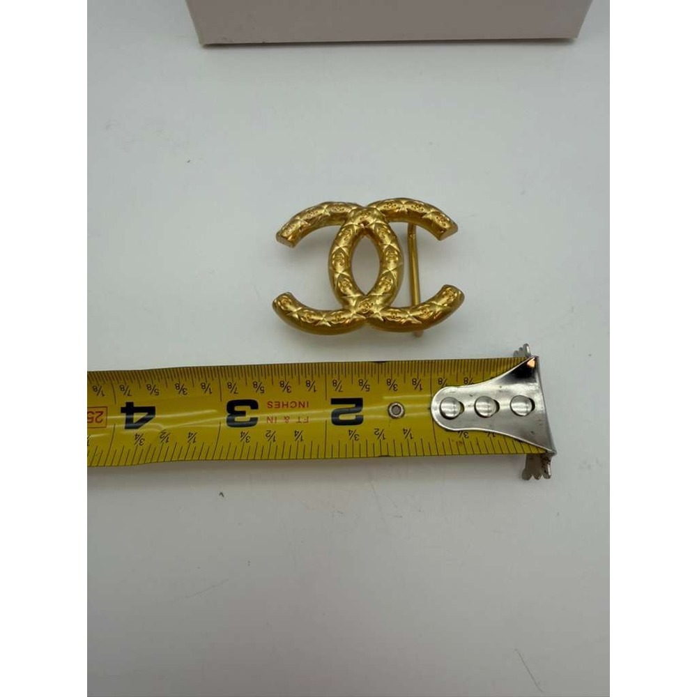 Chanel CC Logo Gold Belt Buckle – Textured – Buckle Only – Statement Piece - Picture 8 of 9